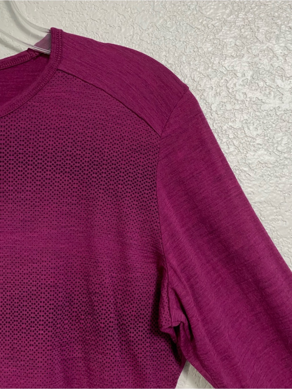 Segments Tee Top Womens M Merino Wool Base Layer Print Long Sleeve Crew Magenta - Picture 5 of 16